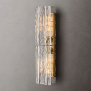Lattice Clear/Smoke Glass Sconce 30