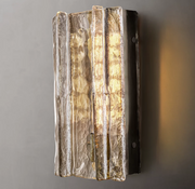 Lattice Clear/Smoke Glass Sconce 15
