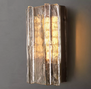 Lattice Clear/Smoke Glass Sconce 15