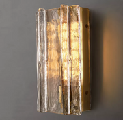 Lattice Clear/Smoke Glass Sconce 15