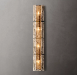 Lattices Clear/Smoke Glass Sconce 49