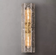 Lattice Clear/Smoke Glass Sconce 30