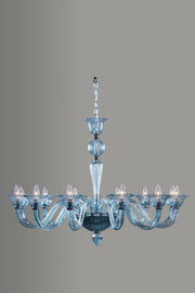 Marcella Venetian Blue Glass Chandelier