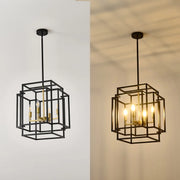 Martha Modern Cube 15-inch 4-Light Lantern Pendant Lighting