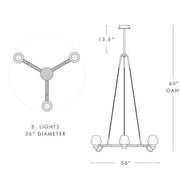 Aurora 3 Light Chandelier