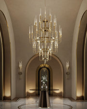 Luxury 5-Tier Crystal Rods  Luxury Gala Chandelier