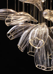Glass Lotus Chandelier