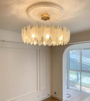 Lage Leaves Round Modern Chandelier