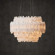 Selenite Crystal Round Chandelier 31.5