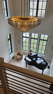 Sirene Clear/Smoke Glass Round Chandelier 65