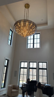 Sirene Clear/Smoke Glass Round Chandelier 65