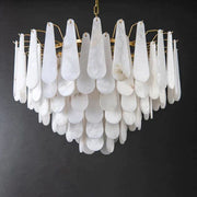 Alabaster Feathery Chandelier D21.7