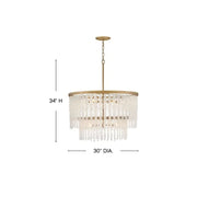 Crystal Round 2 Tier Chandelier 30