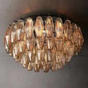 Chiara Smoke Glass Flushmount