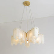 Alabaster Cascade Tiered Chandelier