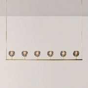 Boule De Cristal Clear Glass Minimalist Linear Chandelier Light 60