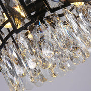 Mini Black Clear Crystal Chandelier