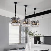 Mini Black Clear Crystal Chandelier