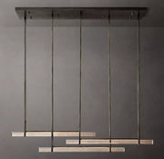 Audubon Modern Crystal Triple Bar Linear Chandelier 60