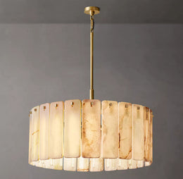 Calamette Modern Alabaster Round Chandelier 36