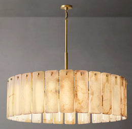 Calamette Modern Alabaster Round Chandelier 60