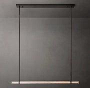 Audubon Modern Crystal Single Bar Linear Chandelier 60