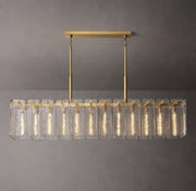 Calamette Modern Glass Rectangular Chandelier 72