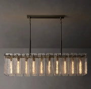 Calamette Modern Glass Rectangular Chandelier 60