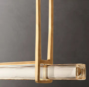 Audubon Modern Crystal Single Bar Linear Chandelier 60