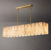 Calamette Modern Alabaster Rectangular Chandelier 72