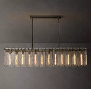 Calamette Modern Glass Rectangular Chandelier 72