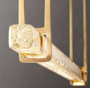 Audubon Modern Crystal Single Bar Linear Chandelier 60