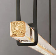 Audubon Modern Crystal Single Bar Linear Chandelier 60