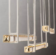 Audubon Modern Crystal Triple Bar Linear Chandelier 60