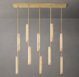 Audubong Modern Alabaster Linear Chandelier 54