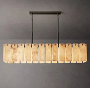 Calamette Modern Alabaster Rectangular Chandelier 72