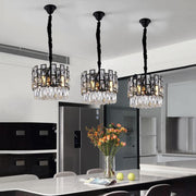 Mini Black Clear Crystal Chandelier
