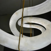 Merlin Scarlett Designer Alabaster Pendant Light