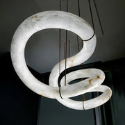 Merlin Scarlett Designer Alabaster Pendant Light