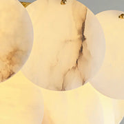 Alabaster Shell Brass Chandelier