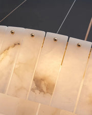 Double Round Alabaster Chandelier