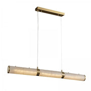Caroline Alabaster Modern Art Linear Chandelier Lighting