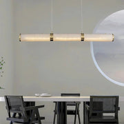 Caroline Alabaster Modern Art Linear Chandelier Lighting
