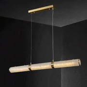 Caroline Alabaster Modern Art Linear Chandelier Lighting