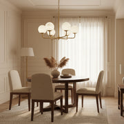 Alabaster Modern Global Dining Chandelier