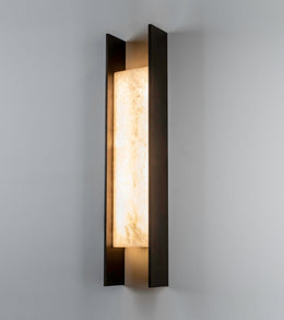 Gabriel Modern Natural Stone Indoor Alabaster Linear Wall Sconce