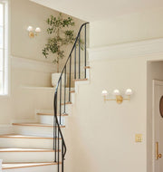 Alabaster Shade Greenwich Triple Wall Sconce