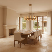Ravelle Round Milk Glass Chandelier 36