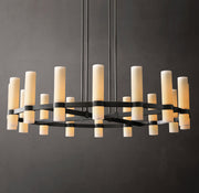 Ravelle Round Milk Glass Chandelier 48