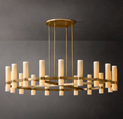 Ravelle Round Milk Glass Chandelier 60
